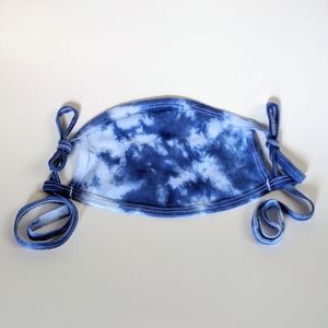 Tie-Dye Face Mask in Stormy Blue Cloud